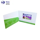 advertising custom printing A5 size lcd video postcard with leaflet