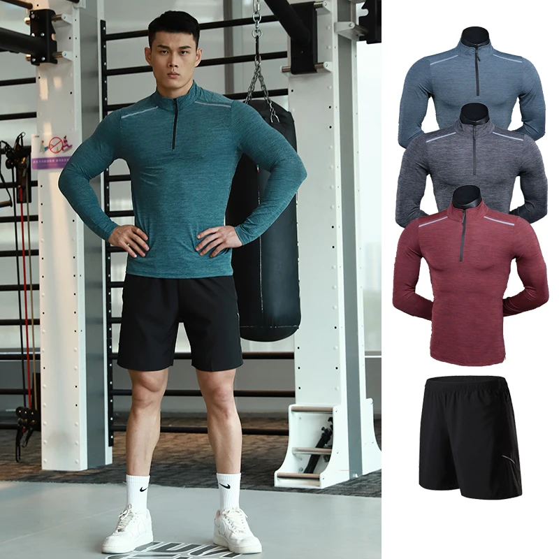 Joggers Suits Men Sport Clothing Sets Fit Muscle Long Sleeve Shirt Sport Shorts Sweatsuit
Joggers Suits Men Sport Clothing Sets Fit Muscle Long Sleeve Shirt Sport Shorts Sweatsuit