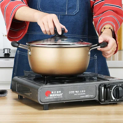 Stainless steel thickened pot set, gold colorful non-stick cookware three-piece cooking set, Customized color
Stainless steel thickened pot set, gold colorful non-stick cookware three-piece cooking set, Customized color