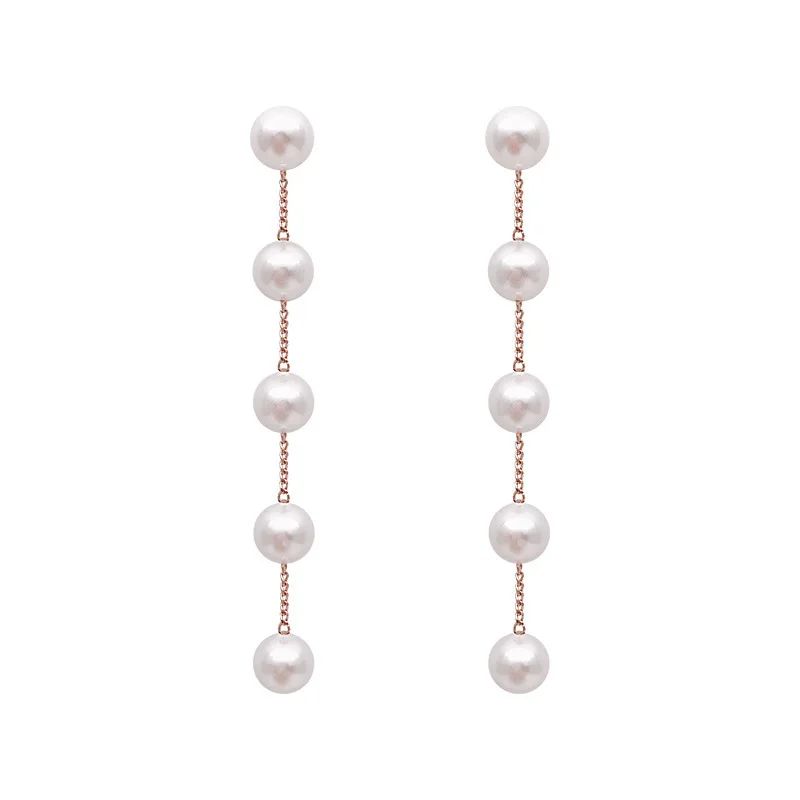 S925 silver needle long pearl tassel earrings Korea Dongdaemun simple temperament ins cold wind ear line for women girls, Silver color
S925 silver needle long pearl tassel earrings Korea Dongdaemun simple temperament ins cold wind ear line for women girls, Silver color