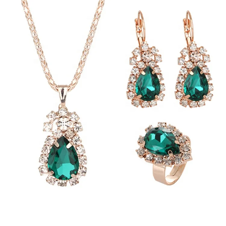 Fashion Waterdrop Shiny Rhinestone Necklace Ring Earrings Women Jewelry Set Design Wedding, Picture
Fashion Waterdrop Shiny Rhinestone Necklace Ring Earrings Women Jewelry Set Design Wedding, Picture