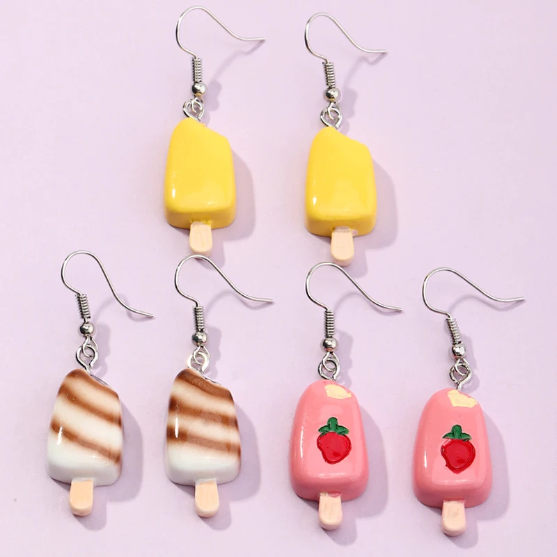 3pcs/set Wholesale Fashion Cartoon Colourful Earrings Set Ice Cream Acrylic Earring Display For Girls, Colourfu
3pcs/set Wholesale Fashion Cartoon Colourful Earrings Set Ice Cream Acrylic Earring Display For Girls, Colourfu