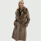 Young Lady Winter Parka Warm Curly Artificial Suede Young Women Thick Coat with Faux Fur