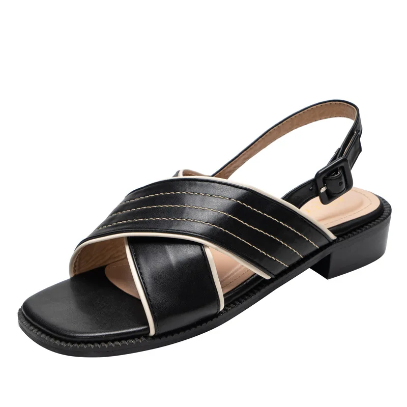 Wholesale Custom Women Sandals Roman Style Cross Adjustable Band Solid Color Middle Heel Women Sandals, Customized color
Wholesale Custom Women Sandals Roman Style Cross Adjustable Band Solid Color Middle Heel Women Sandals, Customized color