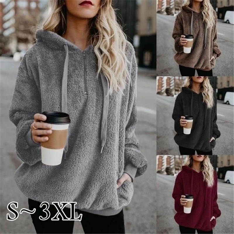 Rummandy Women Winter Warm Plush Hooded Loose Casual Jacket Pullovers for wholesale, Customized color
Rummandy Women Winter Warm Plush Hooded Loose Casual Jacket Pullovers for wholesale, Customized color