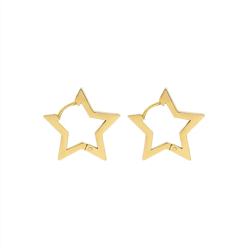 Classic Geometric Fashion Star Triangle Stainless Steel Earrings Women High Quality Titanium Steel 18K Gold Plated Earrings, Gold,silver
Classic Geometric Fashion Star Triangle Stainless Steel Earrings Women High Quality Titanium Steel 18K Gold Plated Earrings, Gold,silver