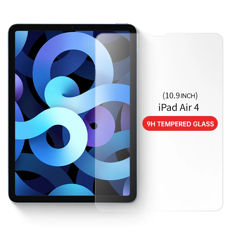 2021 New Model High Clear 9H Anti-shock Tablet Screen Protector Film Tempered Glass for iPad air 4 10.9, Crystal clear
2021 New Model High Clear 9H Anti-shock Tablet Screen Protector Film Tempered Glass for iPad air 4 10.9, Crystal clear