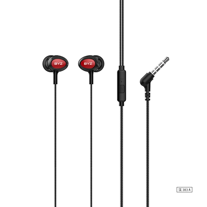 BYZ headset SE383A In-ear earphones with tilt style 3.5MM Nickel-plated white plastic pin interface headphone handfree
BYZ headset SE383A In-ear earphones with tilt style 3.5MM Nickel-plated white plastic pin interface headphone handfree
