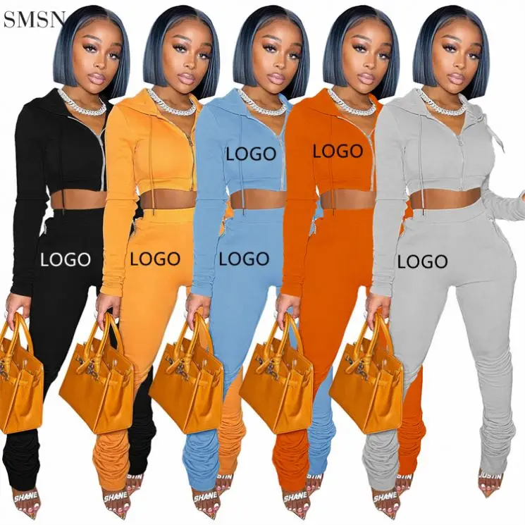 Wholesale Solid Color Drawstring Crop Top Two Piece Set 2021 Women Suits Two Pieces Sweatpants And Hoodie Set
Wholesale Solid Color Drawstring Crop Top Two Piece Set 2021 Women Suits Two Pieces Sweatpants And Hoodie Set