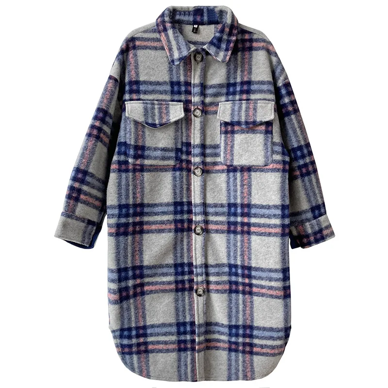 FALL Women's Casual Lapel Long-sleeved Plaid Shirt Jacket Women Lightweight Wool Blend Plaid Midi Overcoats, Customized color
FALL Women's Casual Lapel Long-sleeved Plaid Shirt Jacket Women Lightweight Wool Blend Plaid Midi Overcoats, Customized color