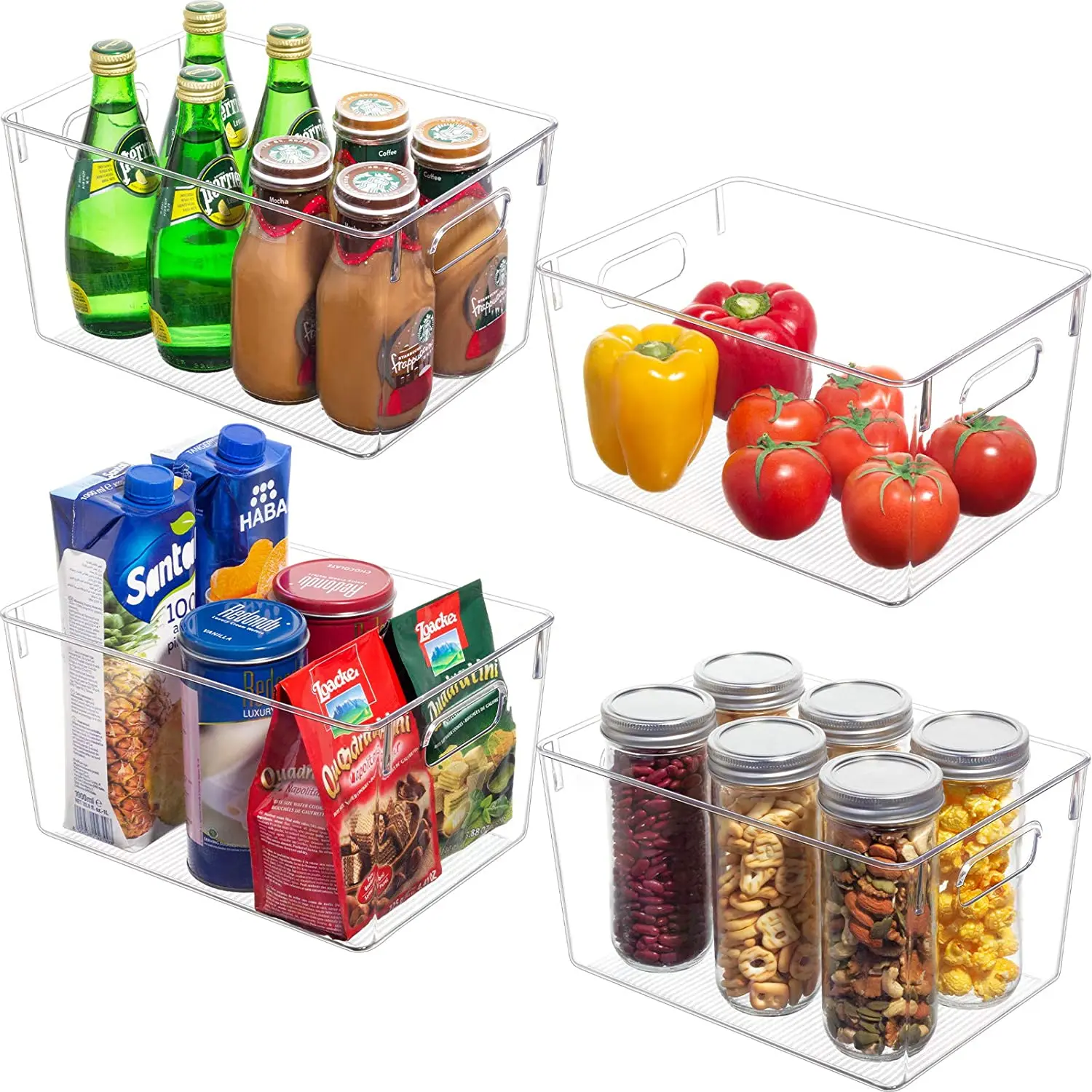 Clear refrigerator organizer bins large pantry with handle food storage containers for fridge cabinet kitchen, Transparent or customized
Clear refrigerator organizer bins large pantry with handle food storage containers for fridge cabinet kitchen, Transparent or customized