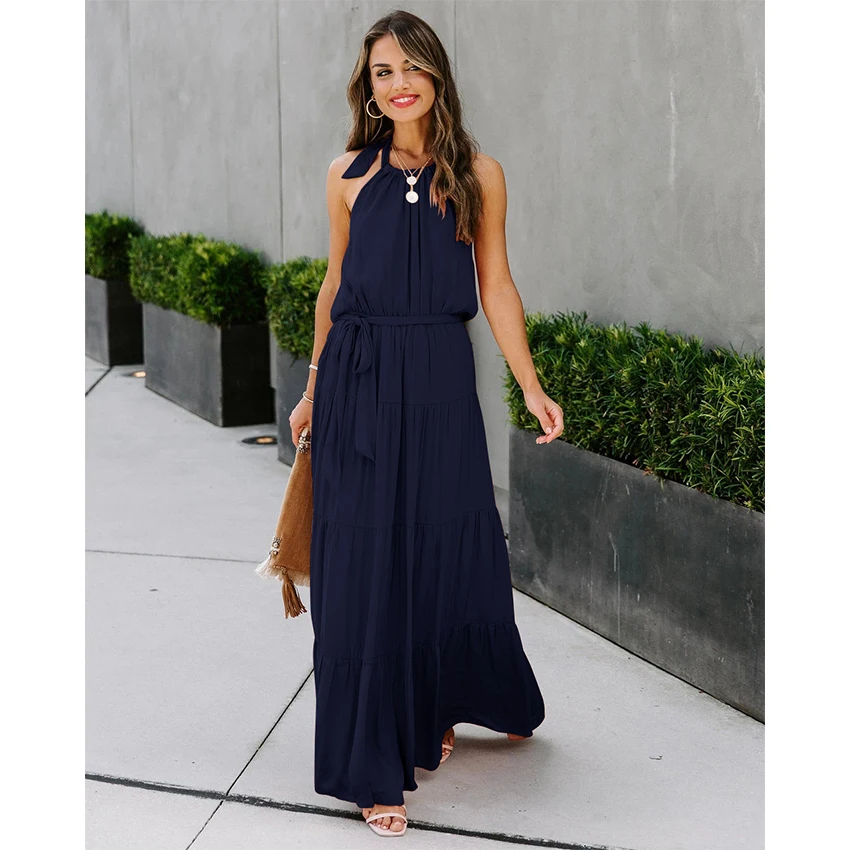 Dresses Women fall clothing Lady elegant Printed long Halter lace stitching sexy backless vintage dress, Picture color
Dresses Women fall clothing Lady elegant Printed long Halter lace stitching sexy backless vintage dress, Picture color