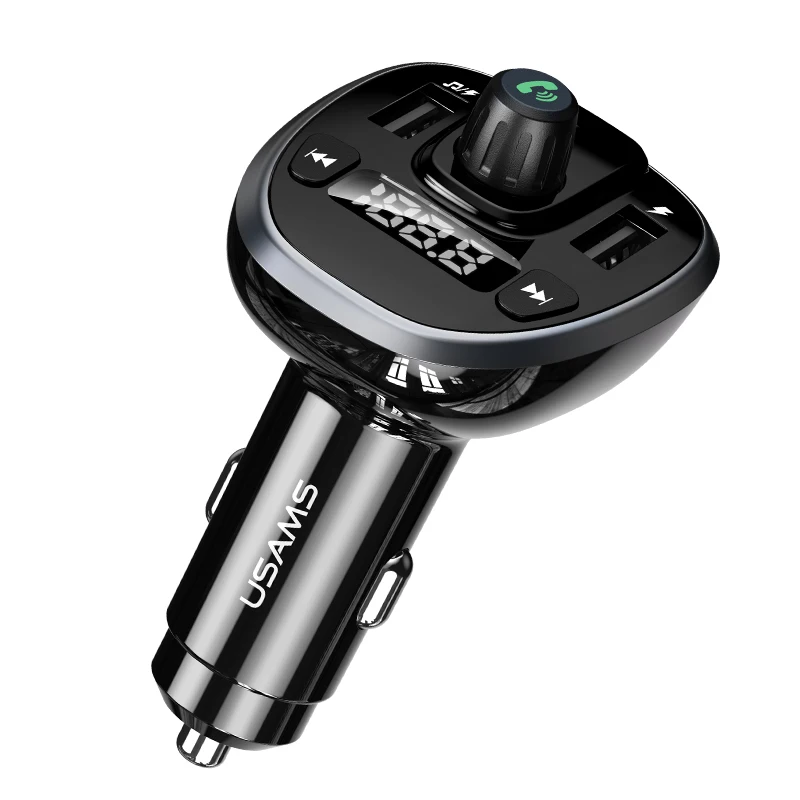 USAMS Latest CC115 5.0 FM Transmitter for Car QC3.0+Type-C PD 15W Wireless FM Radio Adapter Car Kit
USAMS Latest CC115 5.0 FM Transmitter for Car QC3.0+Type-C PD 15W Wireless FM Radio Adapter Car Kit