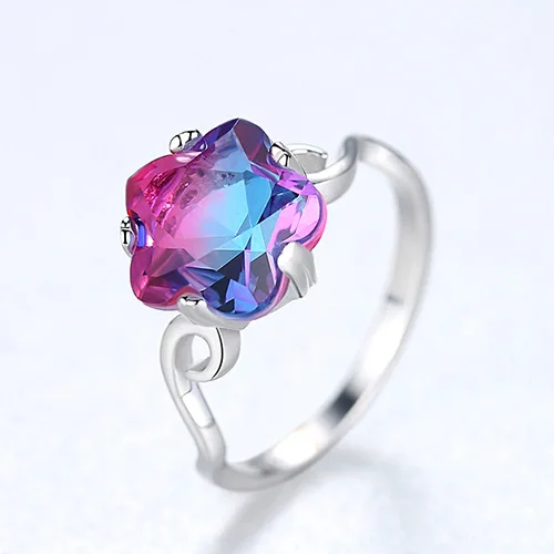 Fashion 925 Silver Cubic Zirconia Star Rings Luxury Colorful Zircon Star Shaped Sterling Silver Rings For Women
Fashion 925 Silver Cubic Zirconia Star Rings Luxury Colorful Zircon Star Shaped Sterling Silver Rings For Women