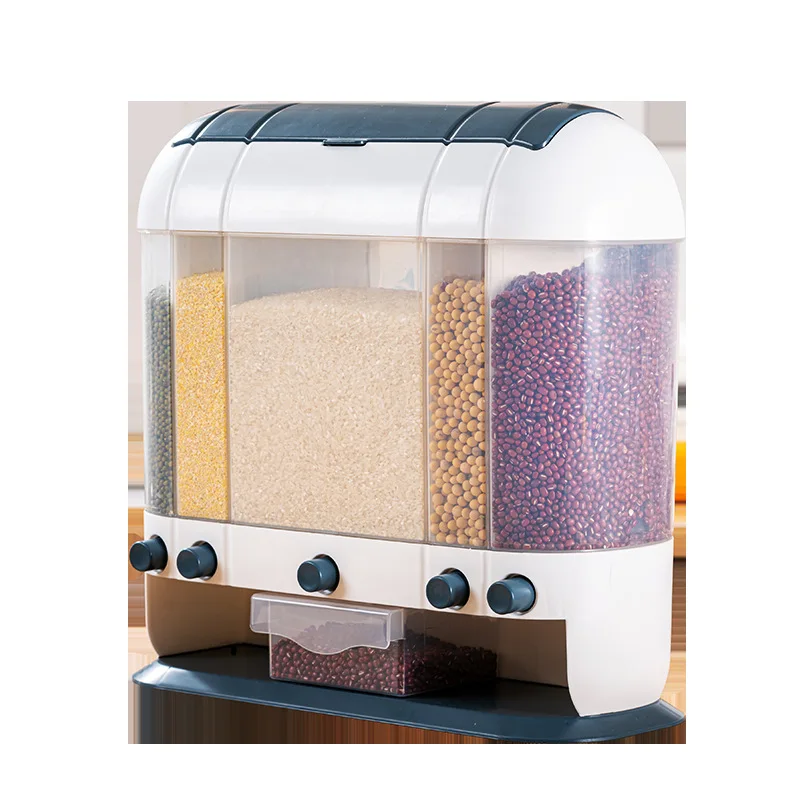 Indispensable Wall Mounted Dry Food Dispenser,Wholesale Wall-mounted Rice Bucket,Kitchen Divided Format Multigrain Bucket, Transparent
Indispensable Wall Mounted Dry Food Dispenser,Wholesale Wall-mounted Rice Bucket,Kitchen Divided Format Multigrain Bucket, Transparent