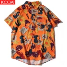 Sublimation Printing Holiday Beach Wear Short Sleeve Floral Hawaiian Aloha Casual Shirt For Men