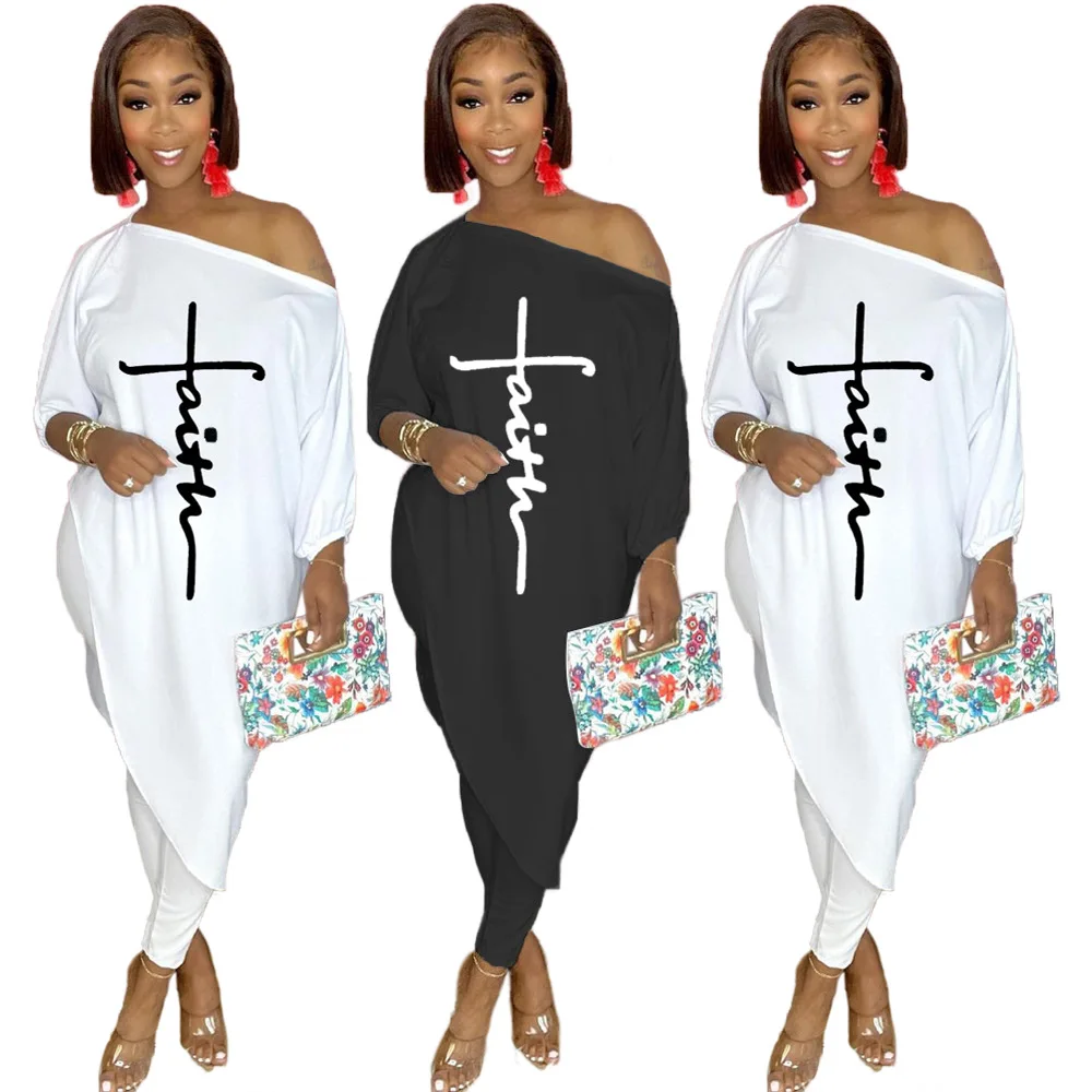 Hot Sale Clothes Woman Set Casual Loose Faith Printed Autumn Long Sleeve T Shirt Women Two Piece Jogger Sets, Picture color
Hot Sale Clothes Woman Set Casual Loose Faith Printed Autumn Long Sleeve T Shirt Women Two Piece Jogger Sets, Picture color