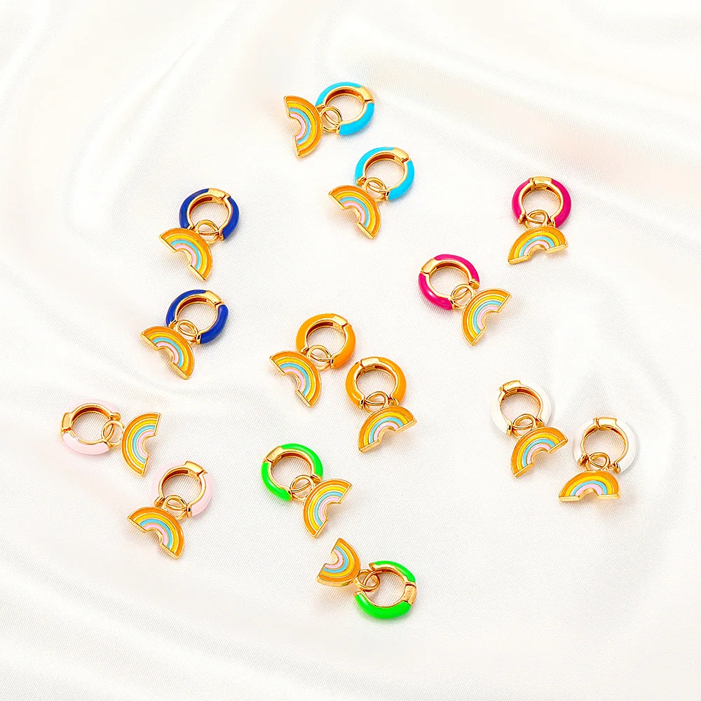2022 Wholesale Women's Fashion Creative Fun Cartoon Dripping Rainbow Pendant Earrings Cute Kawaii y2k Metal Personality Jewelry, Like picture
2022 Wholesale Women's Fashion Creative Fun Cartoon Dripping Rainbow Pendant Earrings Cute Kawaii y2k Metal Personality Jewelry, Like picture