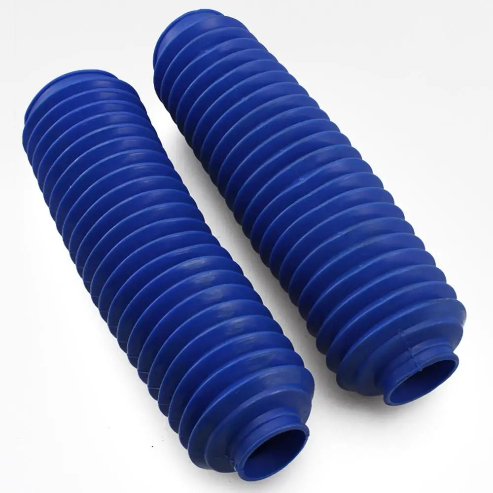 245mm Blue Rubber Shock Absorber Dust Cover Gaiters Boots For Motor Front Forks
