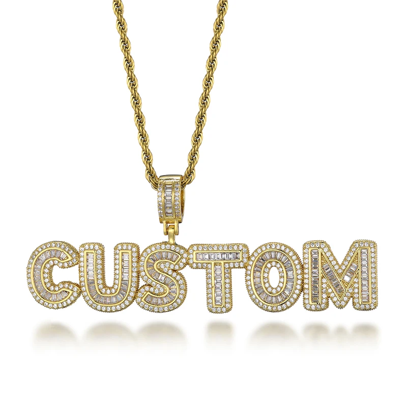 Trendy Brass Hip Hop Gold Plated Ice Out Diamond Customize Initial Letters Name Necklace Jewelry, Silver,gold 
Trendy Brass Hip Hop Gold Plated Ice Out Diamond Customize Initial Letters Name Necklace Jewelry, Silver,gold