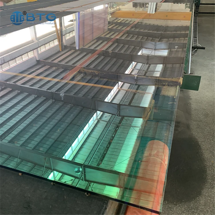 BTG high quality 12mm unbreakable clear dichroic tempered laminated glass factory price