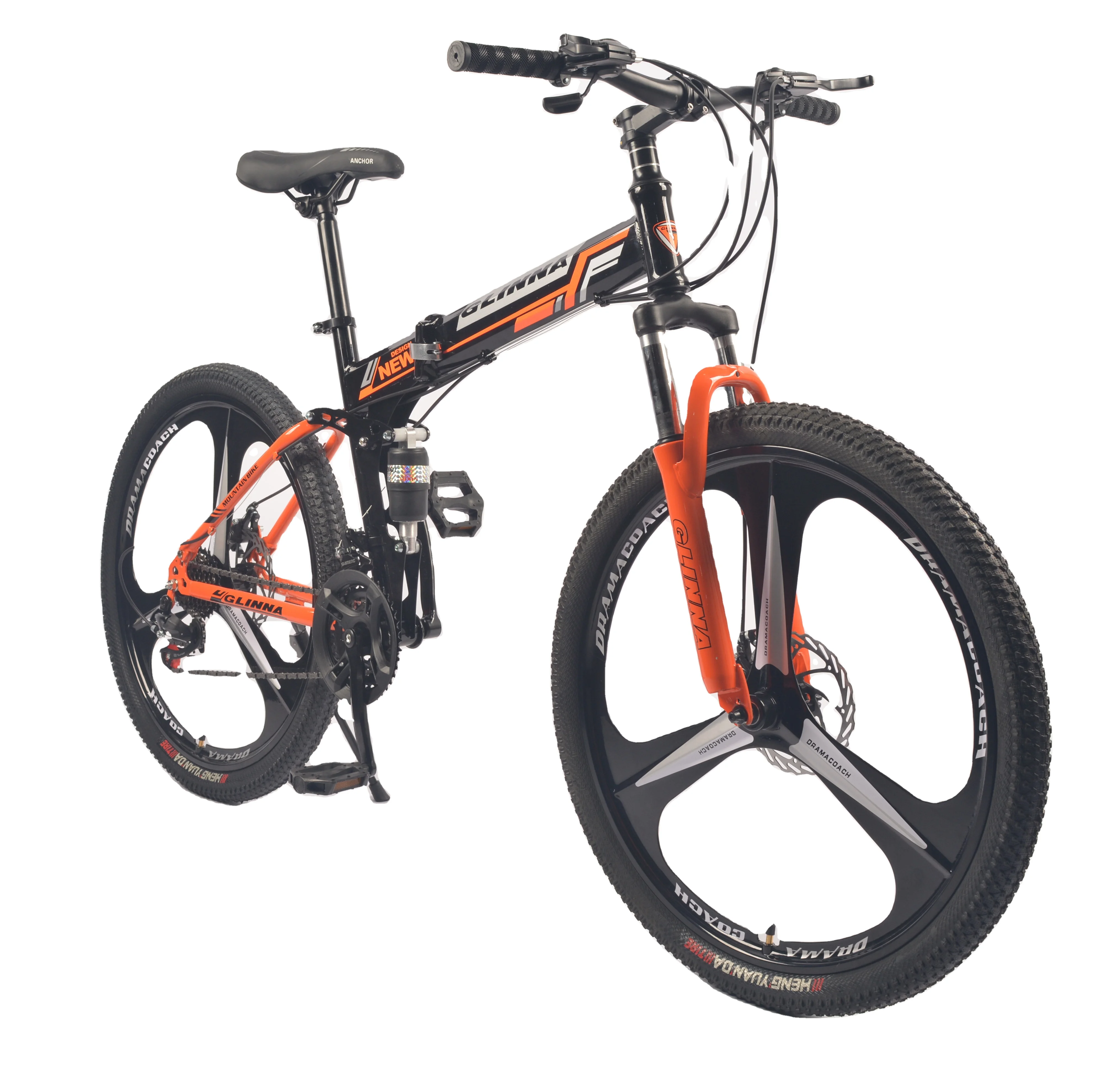 Brand new 26 front and rear shock absorption folding magnesium alloy all-in-one mountain bike
Brand new 26 front and rear shock absorption folding magnesium alloy all-in-one mountain bike
