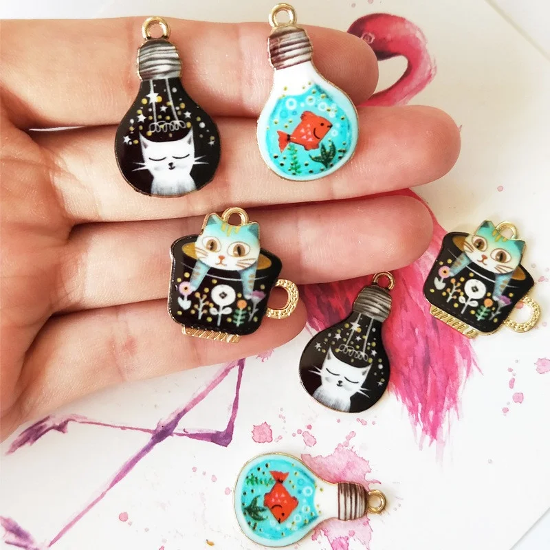 Fashion mug cat cartoon Charms bulb Pendant for Jewelry DIY Earrings Necklace Key Chain Making Jewelry Accessories charms, Picture show
Fashion mug cat cartoon Charms bulb Pendant for Jewelry DIY Earrings Necklace Key Chain Making Jewelry Accessories charms, Picture show