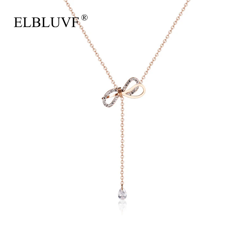 ELBLUVF 2020 New Stainless Steel Gold Rose Gold Plated Lucky Bowknot Zircon Necklace For Women, Rose gold/gold
ELBLUVF 2020 New Stainless Steel Gold Rose Gold Plated Lucky Bowknot Zircon Necklace For Women, Rose gold/gold