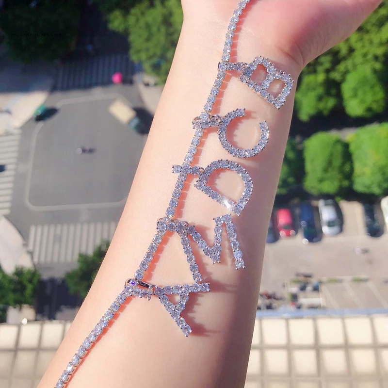 Iced out A-Z letters pendant necklace with cubic zircon tennis chain custom initial necklace
Iced out A-Z letters pendant necklace with cubic zircon tennis chain custom initial necklace