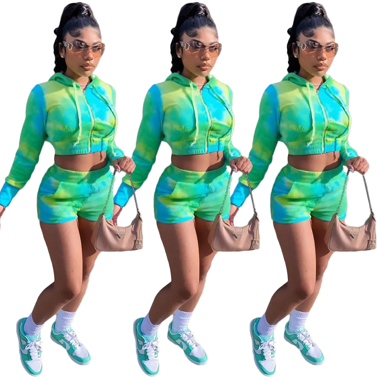 Hot sale two-piece women Long Sleeve Zipper Hoodie Sweatshirt With Shorts Set, Picture color
Hot sale two-piece women Long Sleeve Zipper Hoodie Sweatshirt With Shorts Set, Picture color