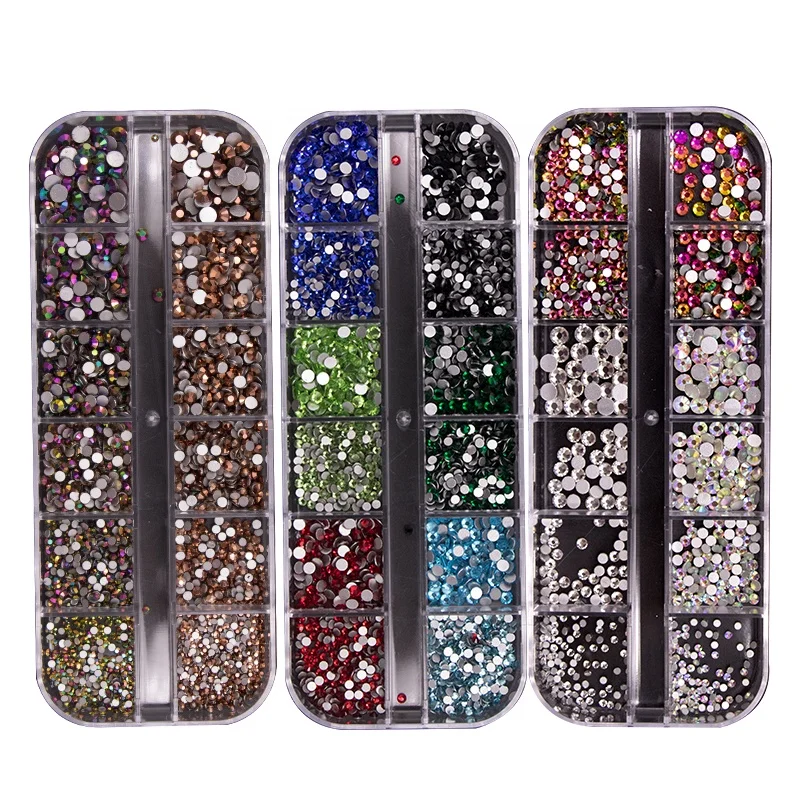 1240pcs Flat-bottom Fancy Rhinestone Nail Charms In Box Multi Colors AB Crystal For DIY Nail Decoration, Multi- color
1240pcs Flat-bottom Fancy Rhinestone Nail Charms In Box Multi Colors AB Crystal For DIY Nail Decoration, Multi- color
