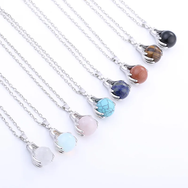 Hot Sale Cute Design Hands Hold Stone Ball Pendant Black Linked Chains Rose Quartz Necklace Fashion Woman Children Jewelry, Picture
Hot Sale Cute Design Hands Hold Stone Ball Pendant Black Linked Chains Rose Quartz Necklace Fashion Woman Children Jewelry, Picture