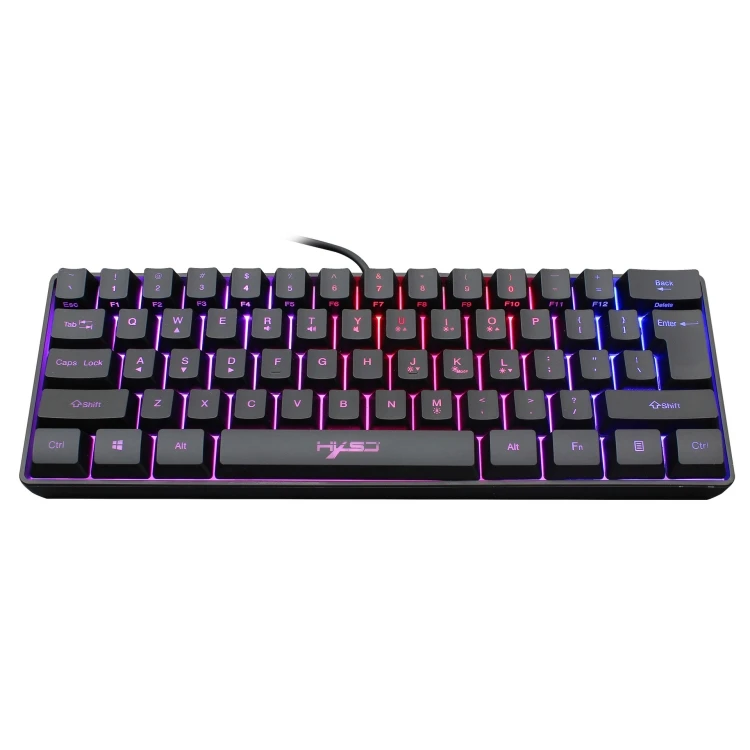 

Cheap Wholesale HXSJ V700 61 Keys RGB Lighting USB Gaming Wired Keyboard