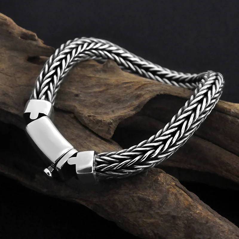 925 Sterling Silver Bracelet for Men Keel Chain Braided with Toggle Clasp Chain Bracelet Vintage Jewelry Wedding Birthday Party
925 Sterling Silver Bracelet for Men Keel Chain Braided with Toggle Clasp Chain Bracelet Vintage Jewelry Wedding Birthday Party