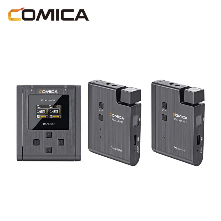 COMICA BoomX-U U2 U1 Broadcast Multi Function Mini UHF Wireless Microphone Transmitters+Receiver microphone system
COMICA BoomX-U U2 U1 Broadcast Multi Function Mini UHF Wireless Microphone Transmitters+Receiver microphone system