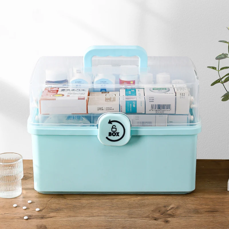 Au Cat XL8225 Household Plastic 3-Tier Medical First Aid Kit Box Medicine Box, Blue,white
Au Cat XL8225 Household Plastic 3-Tier Medical First Aid Kit Box Medicine Box, Blue,white