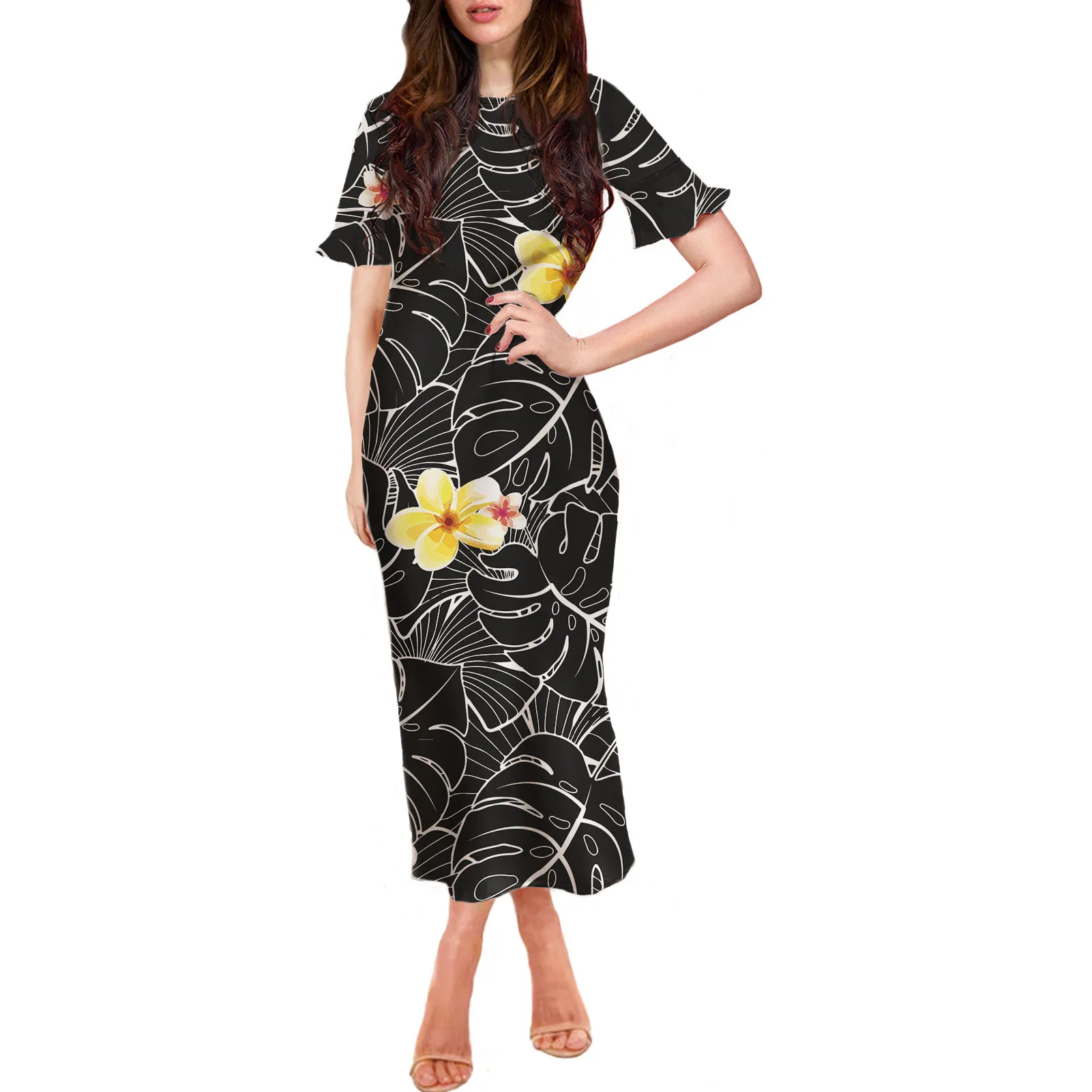 2021 New Arrivals Plus Size Black Dress Hawaiian Polynesian Floral Print Elegant Women's Dresses Ruffle Short Puff Sleeve Dress, Customized color
2021 New Arrivals Plus Size Black Dress Hawaiian Polynesian Floral Print Elegant Women's Dresses Ruffle Short Puff Sleeve Dress, Customized color