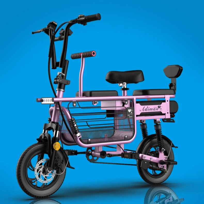 Electric bicycle parent-child with baby three youth folding mini ladies small lithium mother-child electric scooter, White/black/pink
Electric bicycle parent-child with baby three youth folding mini ladies small lithium mother-child electric scooter, White/black/pink