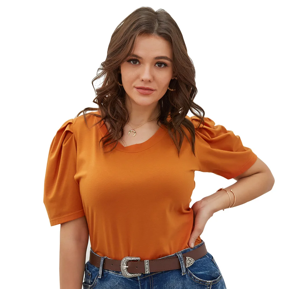 Elegant temperament slimming and age-reducing tops crop plus size women 100% cotton plain t-shirts
Elegant temperament slimming and age-reducing tops crop plus size women 100% cotton plain t-shirts