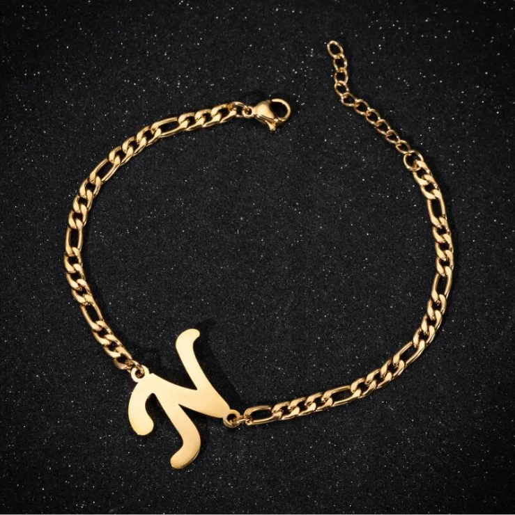 2021 hot selling stainless steel jewelry bracelet A-Z 26 letter Bracelets bangles gold jewelry accessories wholesale
2021 hot selling stainless steel jewelry bracelet A-Z 26 letter Bracelets bangles gold jewelry accessories wholesale