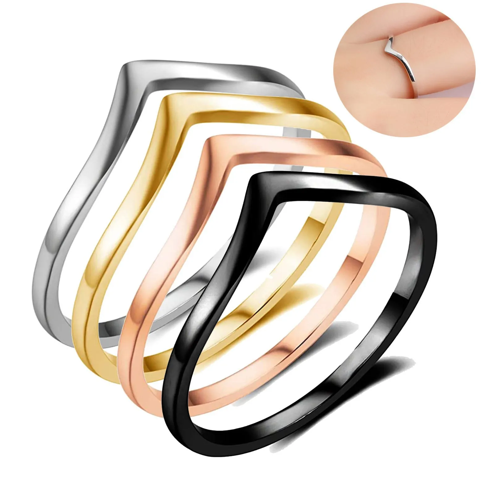 Dainty Double V Shaped Solid Ring Stackable Ring Eternity Bands Gold Plated Stainless Steel Minimalistic Rings
Dainty Double V Shaped Solid Ring Stackable Ring Eternity Bands Gold Plated Stainless Steel Minimalistic Rings