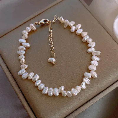 Hot Selling White Natural Freshwater Pearl Bracelet Adjustable Baroque Pearl Beads Bracelets
Hot Selling White Natural Freshwater Pearl Bracelet Adjustable Baroque Pearl Beads Bracelets