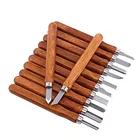 Top quality wood handle knife set woodworking chisel wood turning tools