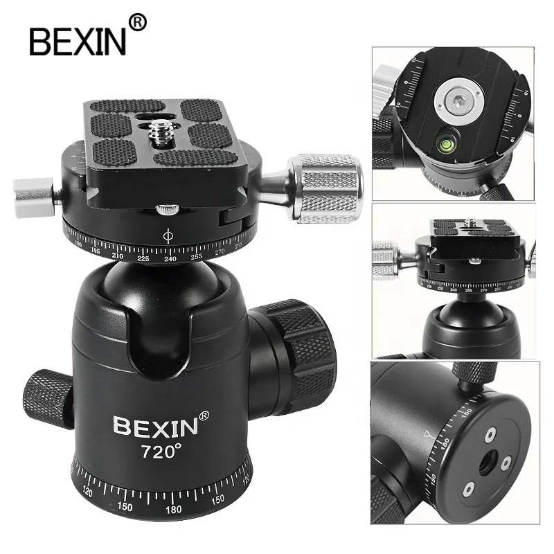 BEXIN hot sale camera accessories aluminum 360 degree rotary heavy photography gimbal panoramic tripod head camera ball head
BEXIN hot sale camera accessories aluminum 360 degree rotary heavy photography gimbal panoramic tripod head camera ball head