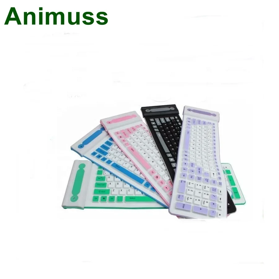 2.4G wireless portable 107 Keys roll up waterproof Silicone foldable Keyboard for PC laptop projector 
2.4G wireless portable 107 Keys roll up waterproof Silicone foldable Keyboard for PC laptop projector