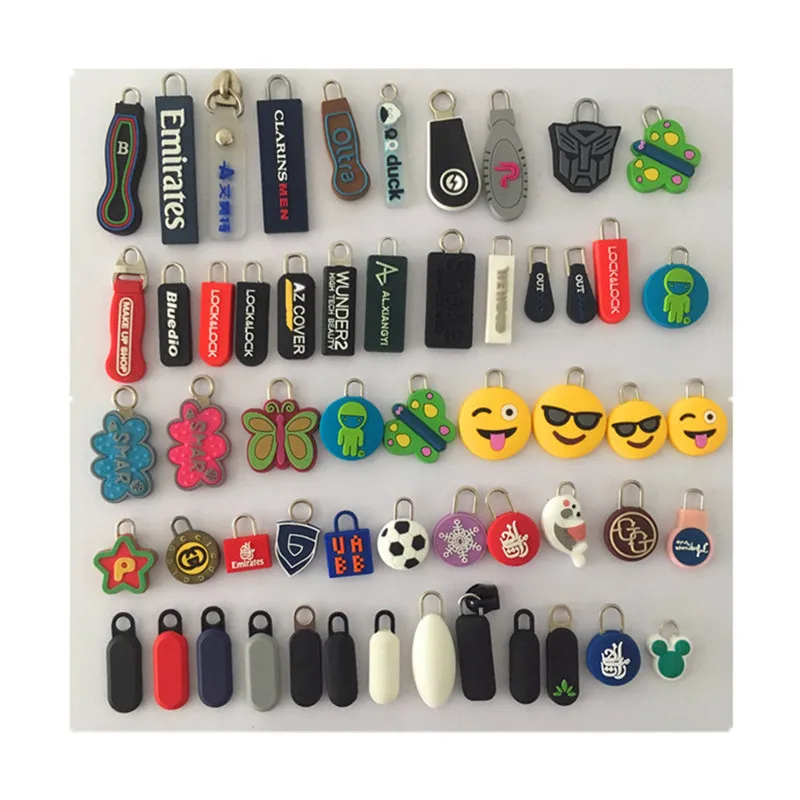 Custom logo zipper pull head & silicone rubber zipper pulls & zipper pull charms for jacket or any clothes
Custom logo zipper pull head & silicone rubber zipper pulls & zipper pull charms for jacket or any clothes