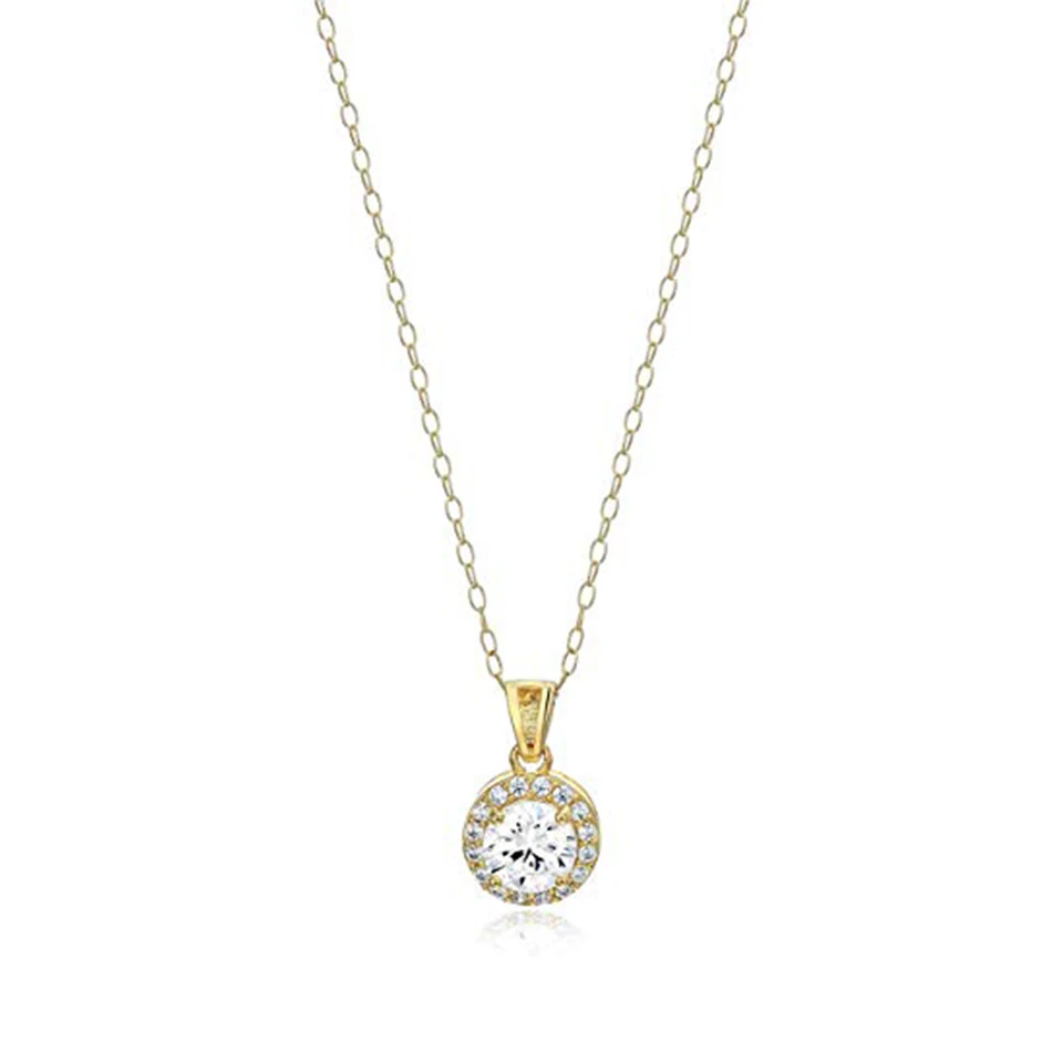 Hot Sale In Amazon 925 Sterling Silver Cubic Zirconia Pendant Necklace Gold Plated Necklace Jewelry For Women 
Hot Sale In Amazon 925 Sterling Silver Cubic Zirconia Pendant Necklace Gold Plated Necklace Jewelry For Women