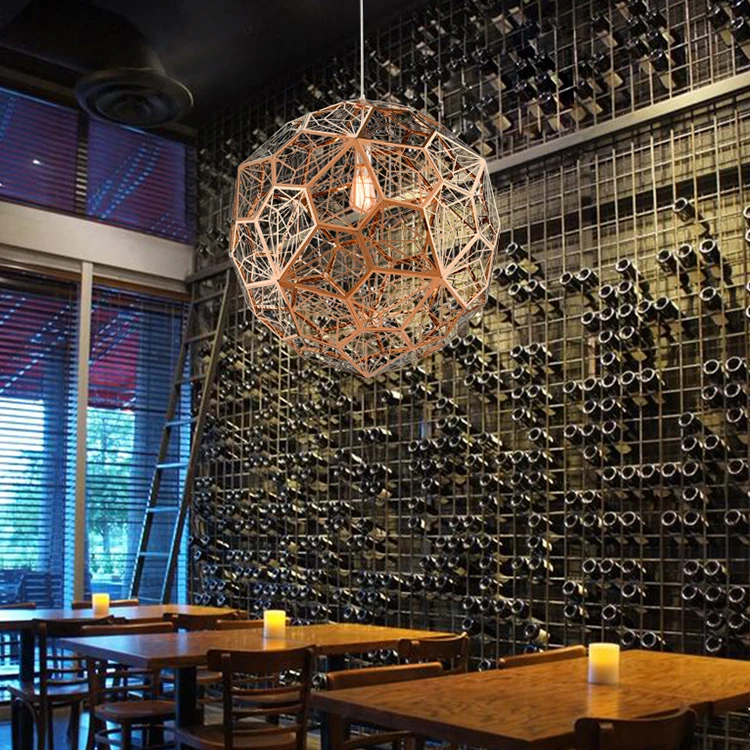 Modern Etch Web Stainless Steel Lampshade pendant light led Kitchen Home Decor Industrial Linghting pendant lamp