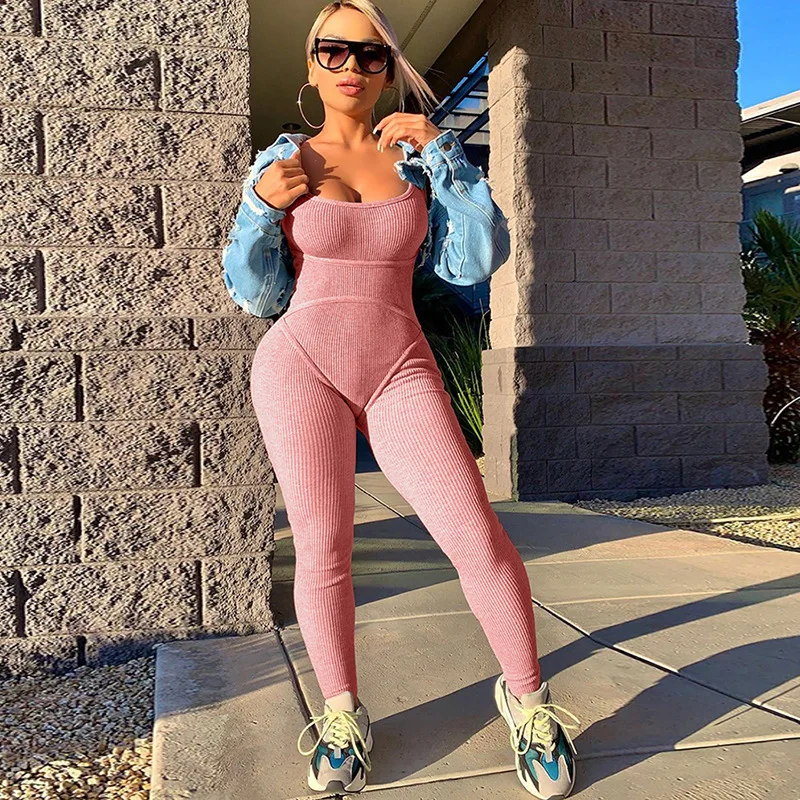 2020 Clothes Female Hot Selling Sexy bodycon Stretch Knitted Jumpsuits Women Sleeveless One piece Jumpsuit For Lady, Grey/blue/pink/black
2020 Clothes Female Hot Selling Sexy bodycon Stretch Knitted Jumpsuits Women Sleeveless One piece Jumpsuit For Lady, Grey/blue/pink/black