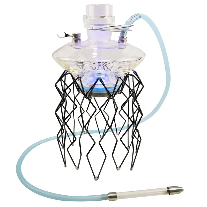 Jellyfish hookah Arabian hookah glass stainless steel hookah accessories with light
Jellyfish hookah Arabian hookah glass stainless steel hookah accessories with light